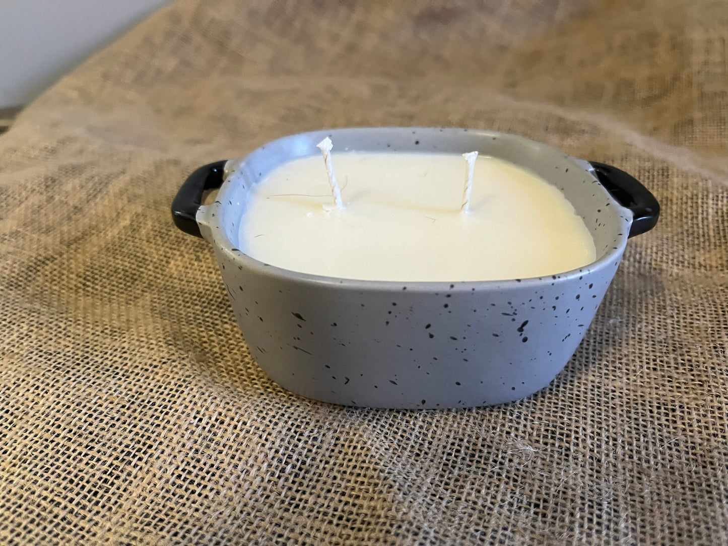 2 wick porcelain dish candle (Limited amount ) choose your scent