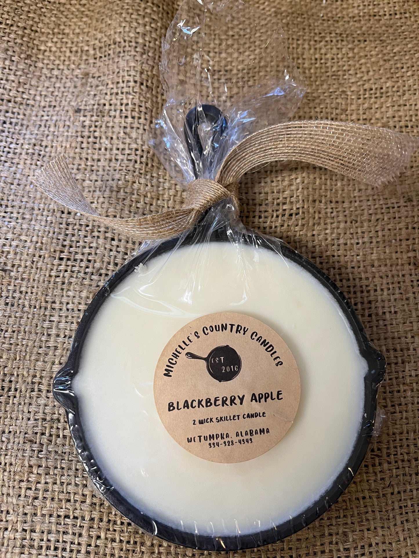 (2 wick) skillet candle (preorders) only